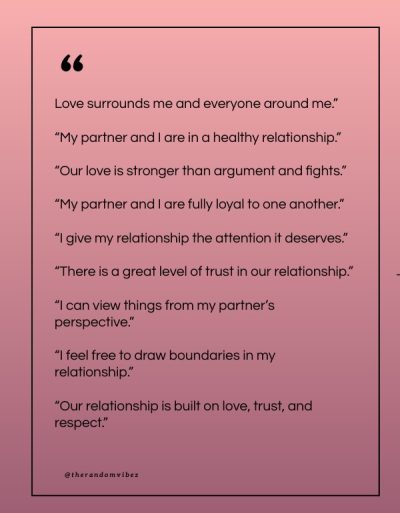 healing relationship affirmations