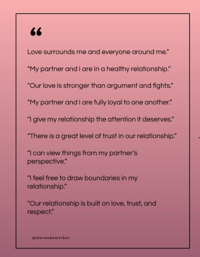 healing relationship affirmations