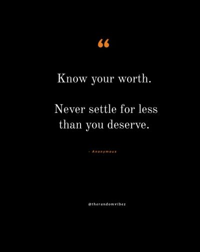 know your worth