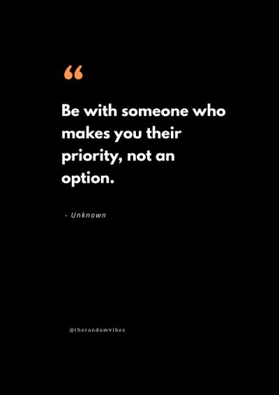 never make someone a priority quote