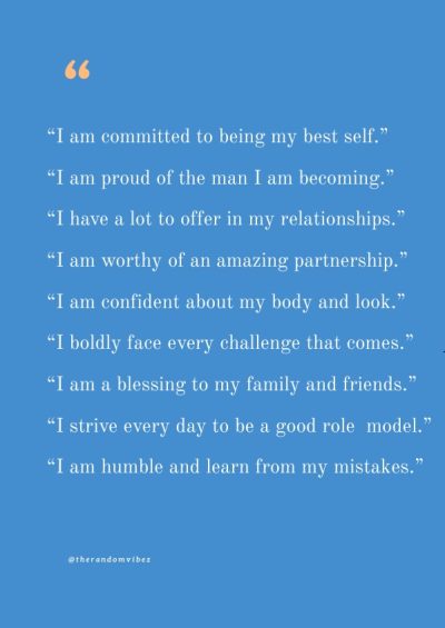 positive daily affirmations for men