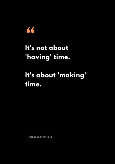 priority make time quotes