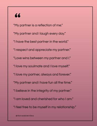 relationship affirmations for love