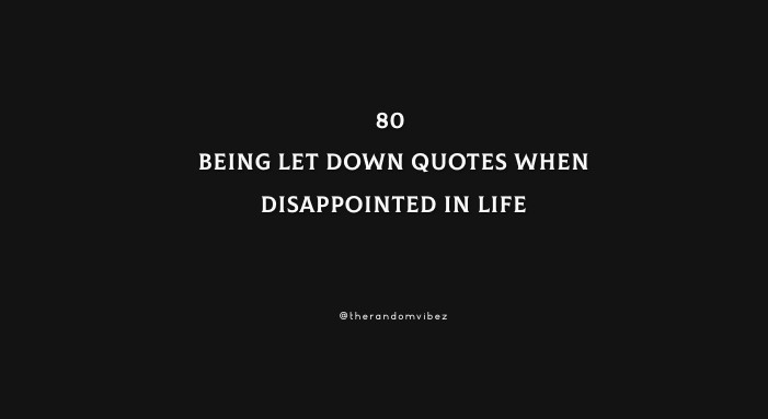 80 Being Let Down Quotes When Disappointed In Life