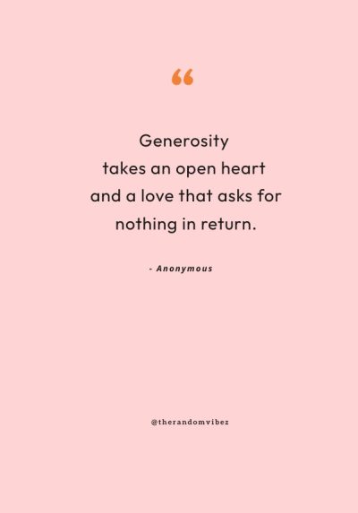 quotes on being generous