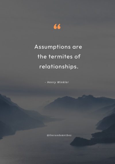 assumption quotes relationship
