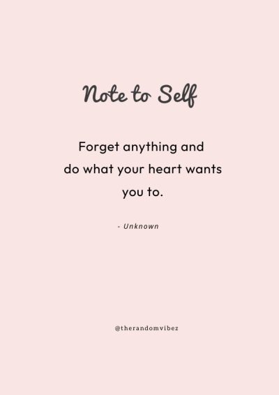 Note to self Quotes About love