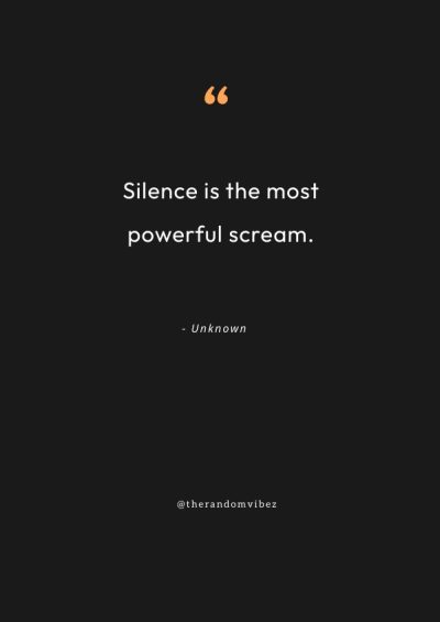 Power Of Silence Quotes Images