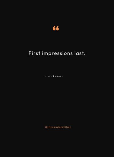 first impression quotes