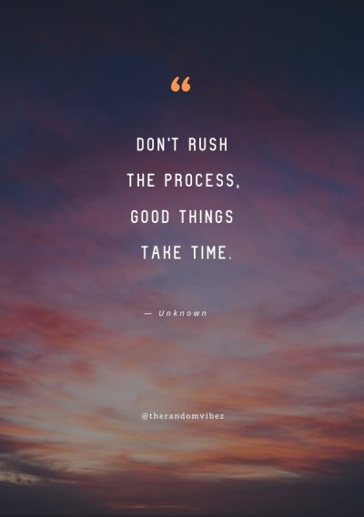 quote about good things take time