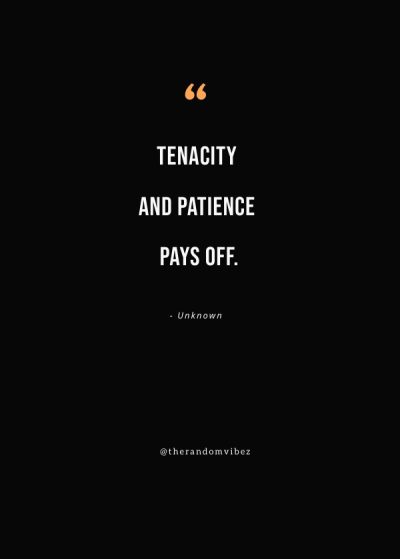 quote on tenacity