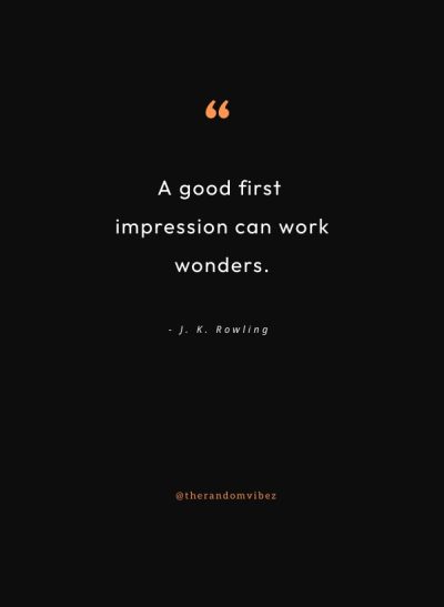 quotes of first impressions