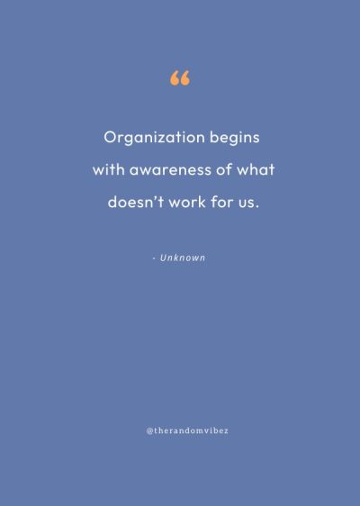 sayings about organization
