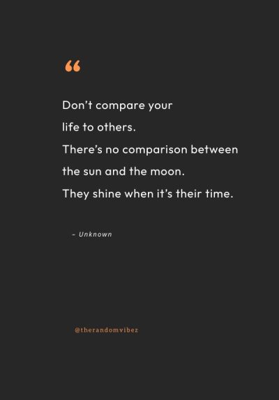 stop comparing yourself to others quotes