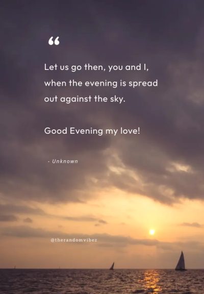 good evening love quotes