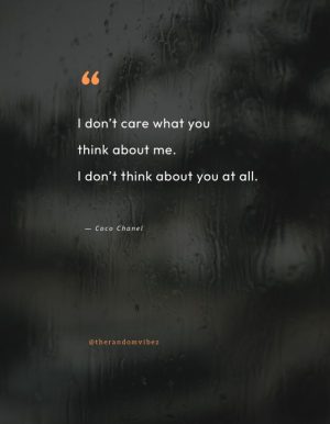 i don't care about anything quotes