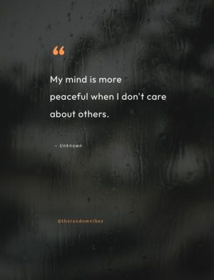 quotes about not caring