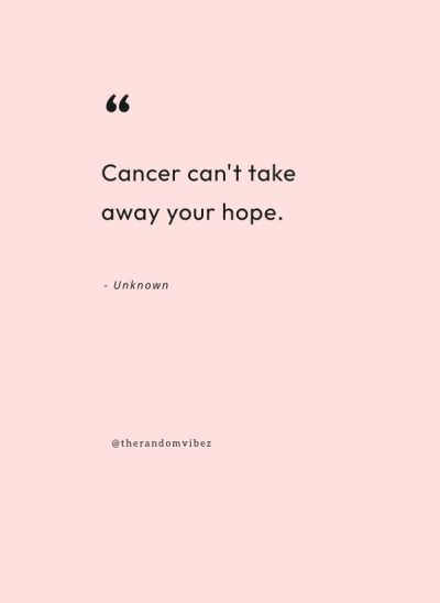 short positive message for cancer patient