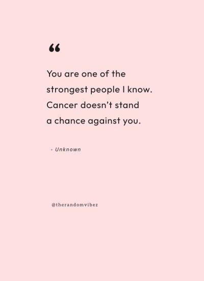 words of encouragement for cancer
