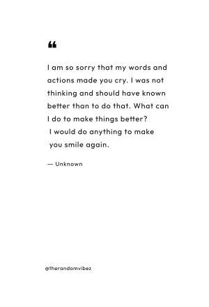 long apology paragraph for her 