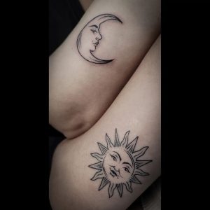 mom daughter matching tattoos