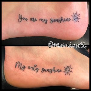 mother daughter foot tattoos