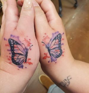 mother daughter tattoo design