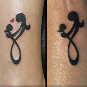 mother daughter tattoos infinity sign