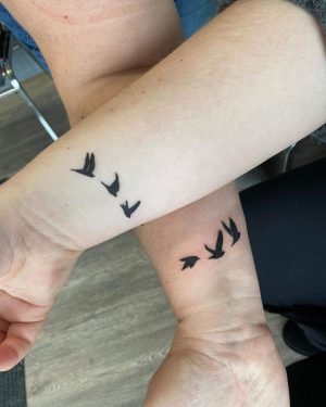 mother daughter tattoos small