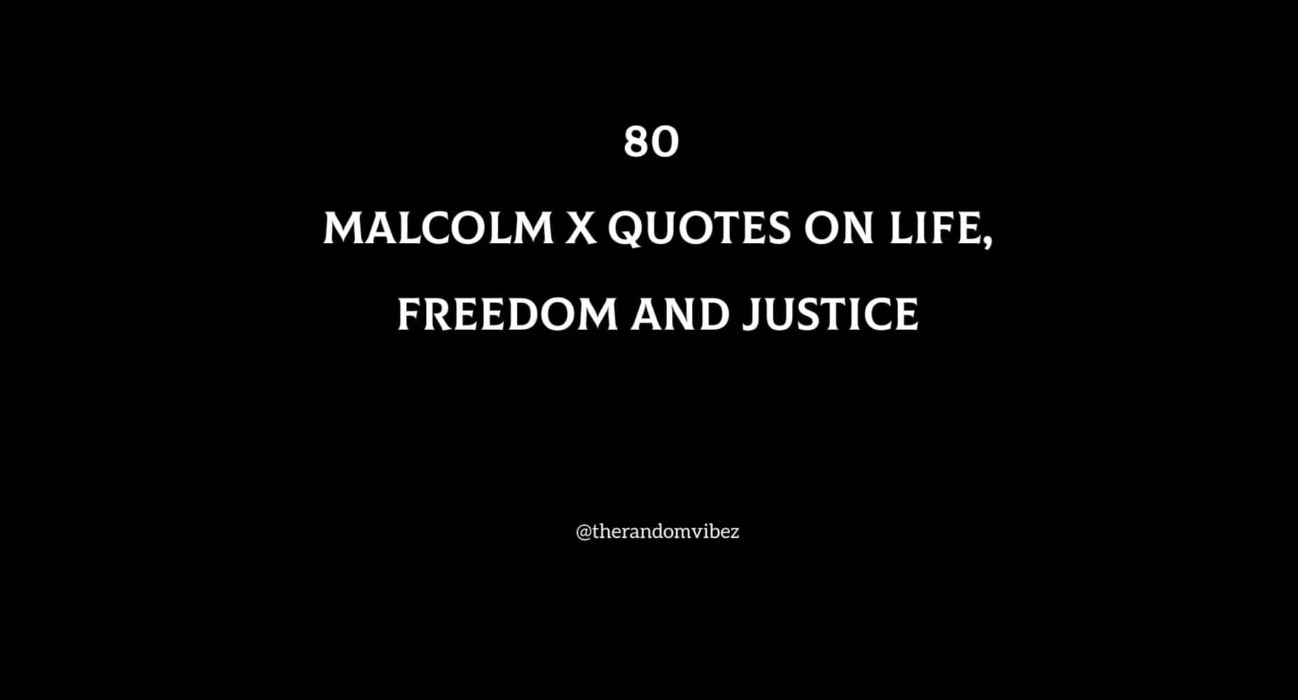 80 Malcolm X Quotes On Life, Freedom And Justice