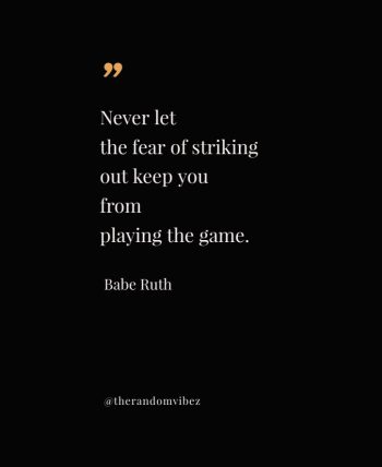 babe ruth quote about striking out