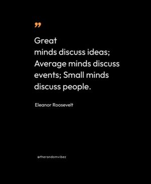 eleanor roosevelt quote great minds
