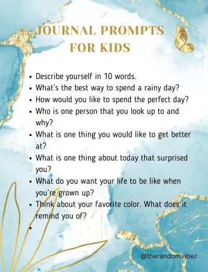 Journal Prompts For Kids