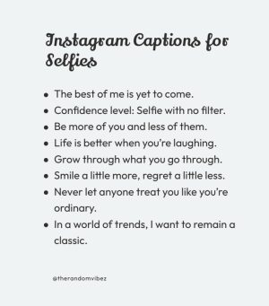 captions for selfies