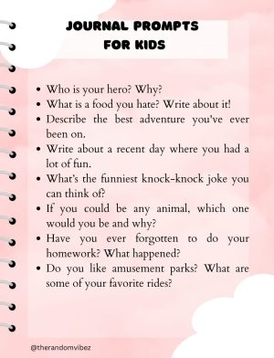 journal topics for kids