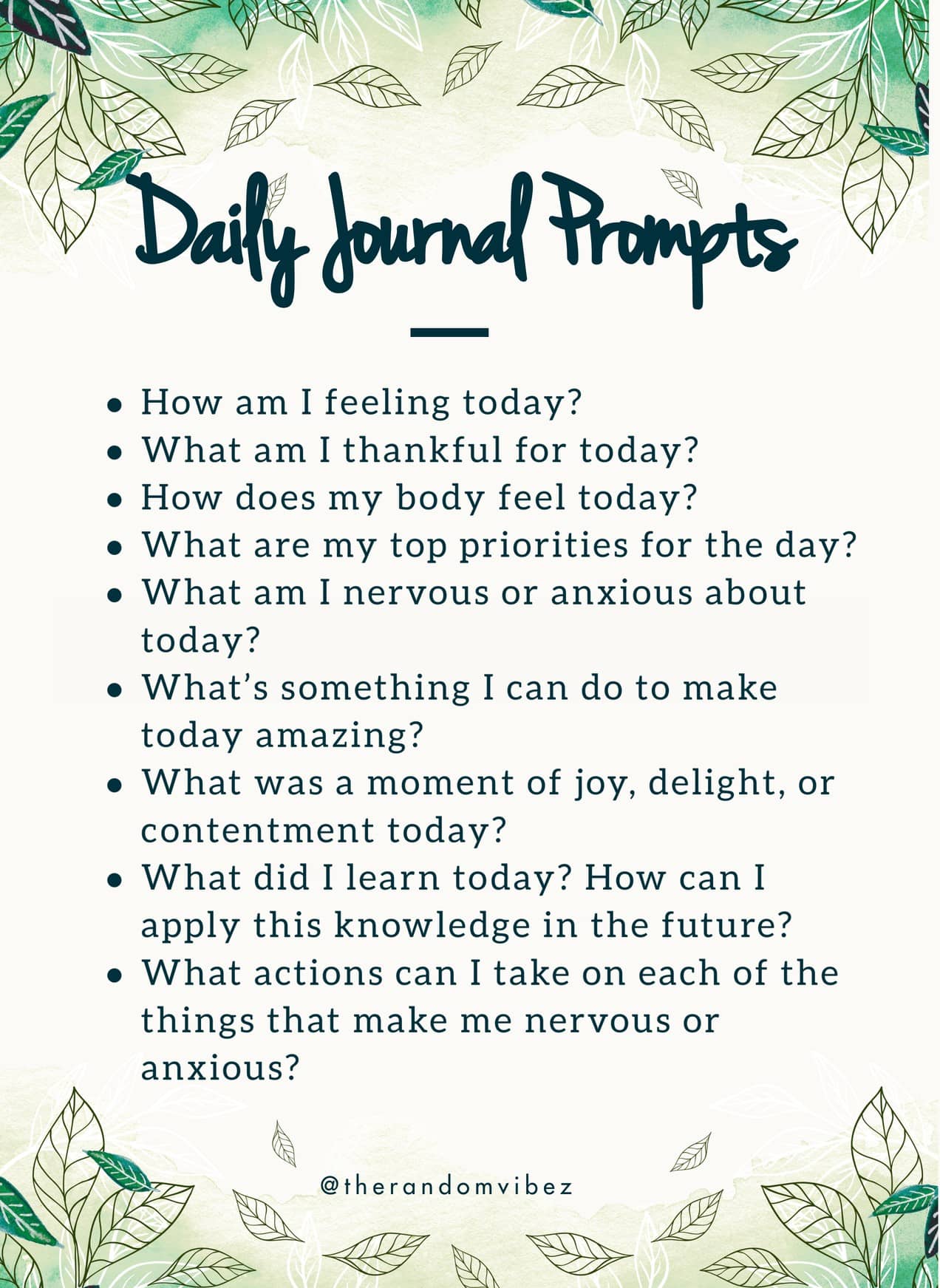 80 Daily Journal Prompts, Ideas, and Questions for Reflection – The ...