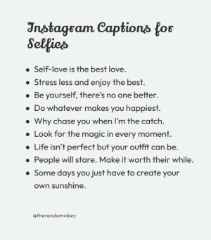 selfie captions instagram