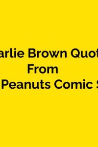 60 Charlie Brown Quotes From The Peanuts Comic Strip