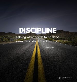 self discipline