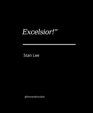 Stan Lee excelsior quote