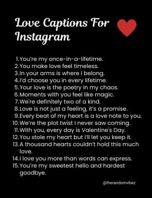 romantic captions for instagram post