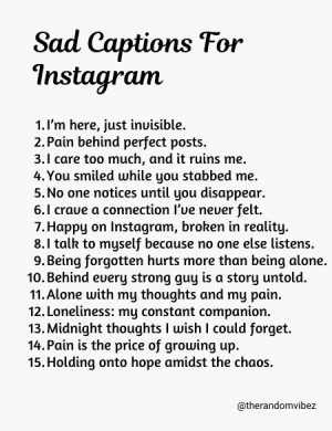 sad caption about life