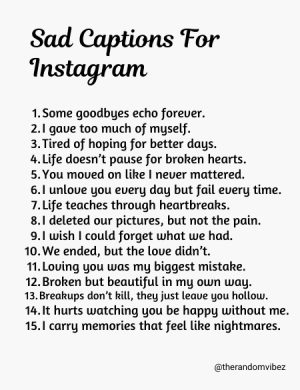 sad instagram captions
