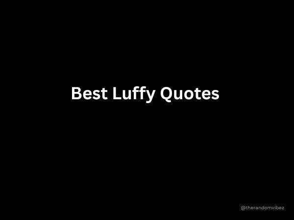 Best Luffy Quotes from One Piece