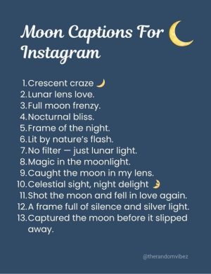 Moon Captions Short Aesthetic