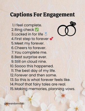 caption for engagement​