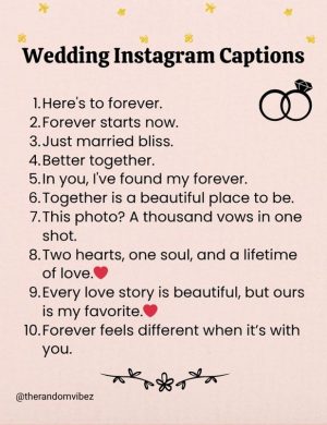wedding instagram captions​