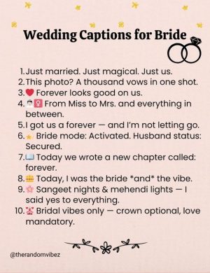 wedding vibes captions for instagram​