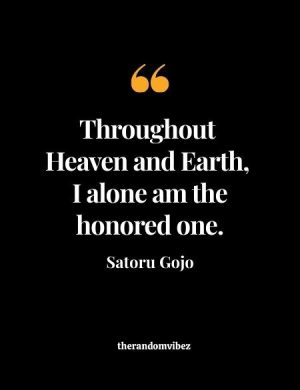 Gojo Honored One Quote