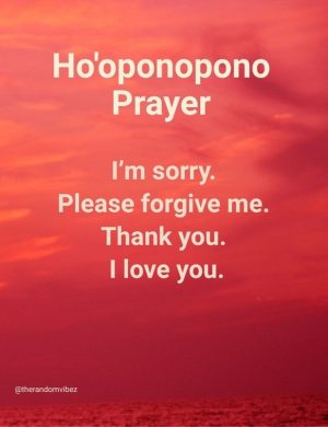 Ho’oponopono Prayer
